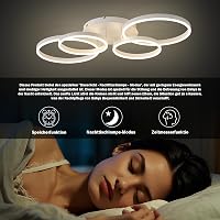 Tetipa plafonieră LED reglabilă cu schimbare de culoare, 40-60 W, 100 cm, cu telecomandă și aplicație, modernă, albă, pentru sufragerie și dormitor 3