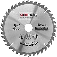 Saxton Lame de scie circulaire TCT - 210 mm x 30 x 40 t pour Festool Bosch, Makita, etc.