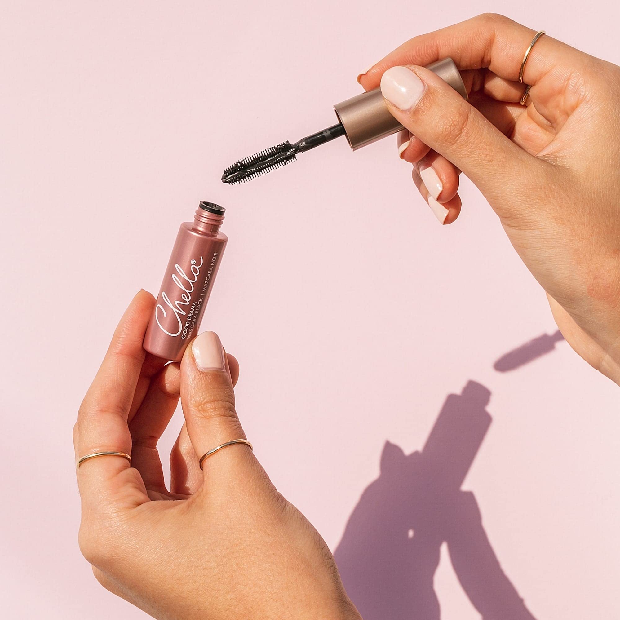 Chella Drama & Shade Mini Good Drama Mascara Set, Set of 4 Travel Sized Mascara with Travel Bag