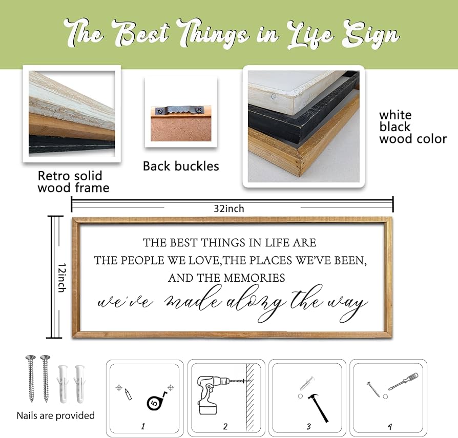Amazon.com: LuZhiQiang The Best Things in Life Wall Decor