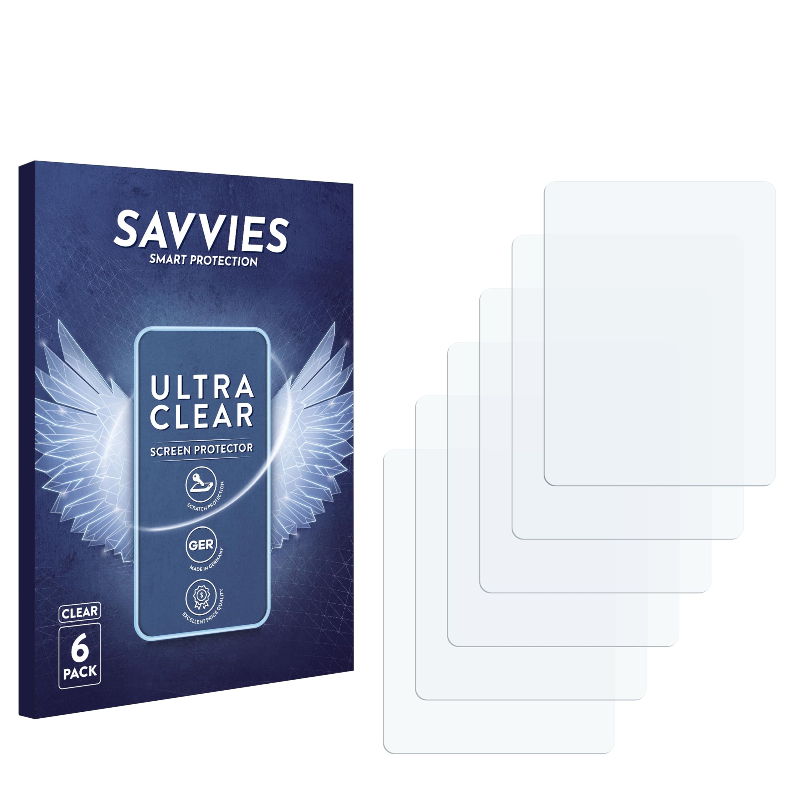 savvies 6 Pack Screen Protector compatible with Hotechs LX-B2 Protection Film Clear