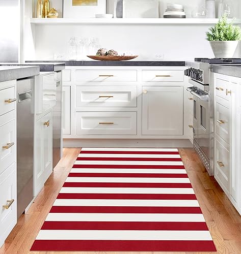 Miniatura 514 de IOHOUZE - Tapete a cuadros estilo búfalo de 5 x 8 pies para interiores y exteriores, lavable, para sala, tapete de bienvenida primavera-verano