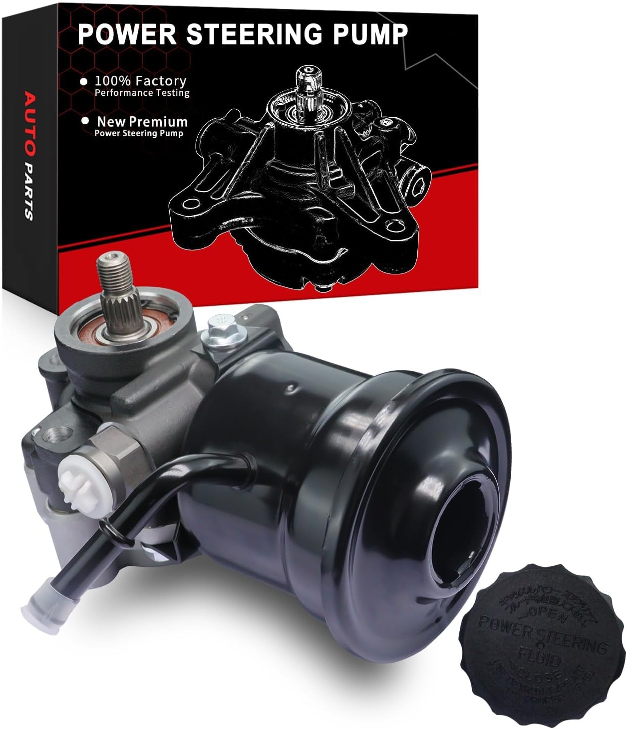 44320-35630 Power Steering Pump with Reservoir Fits for:-Toyota Tacoma 1996 1997 1998 1999 2000, 4Runner 1996-2020, 2.4L 2.7L, Replacement OE# 44320-60260 44320-35480, 44320-04043