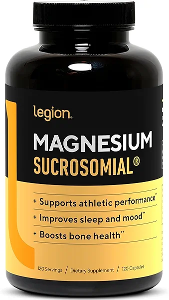 Legion Sucrosomial Magnesium Supplements - High Absorption Magnesium Supplement for Women & Men - Magnesium Mineral Supplements to Help Boost Athletic Performance & Overall Health - 120 Servings