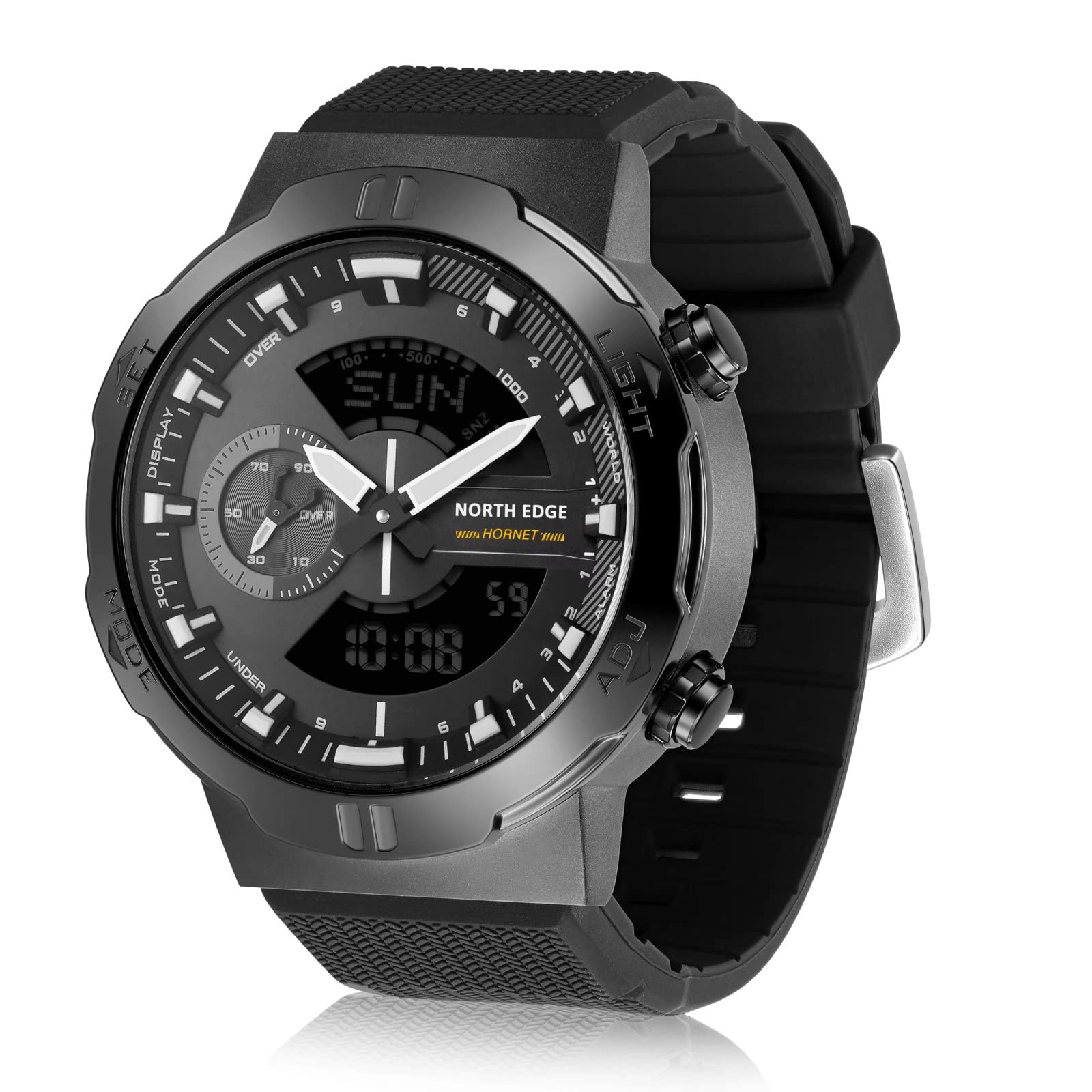 NORTH EDGE Hornet Digital Watch with button labels