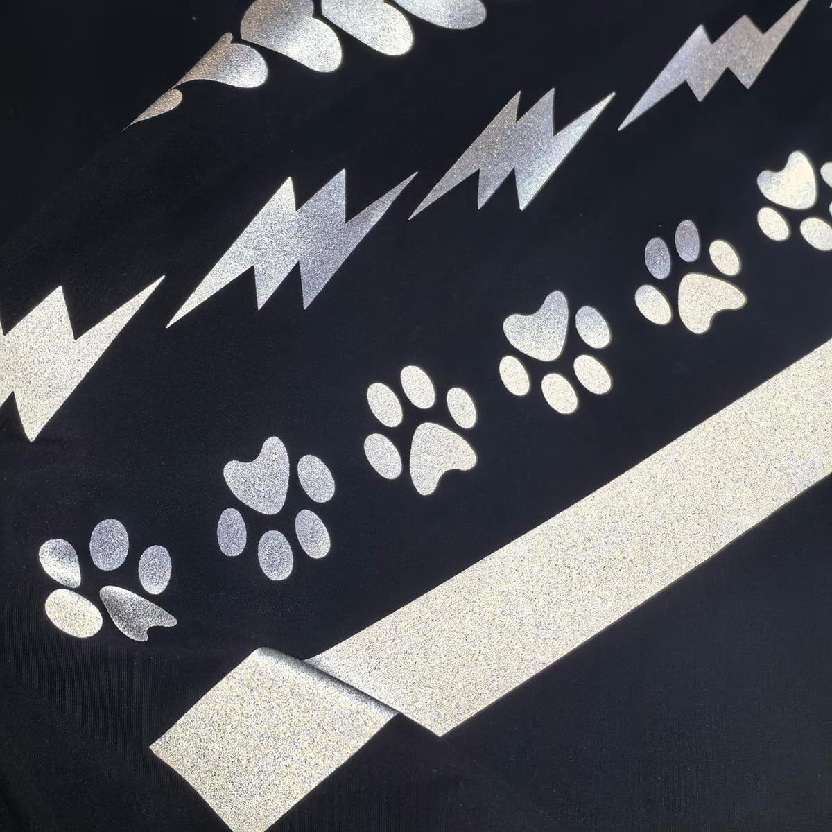 Reflective Iron-on Transfers Vinyl Silver Heat Transfer Vinyl Iron On Tape for Clothing 1Inch x 10Yard (Lightning)