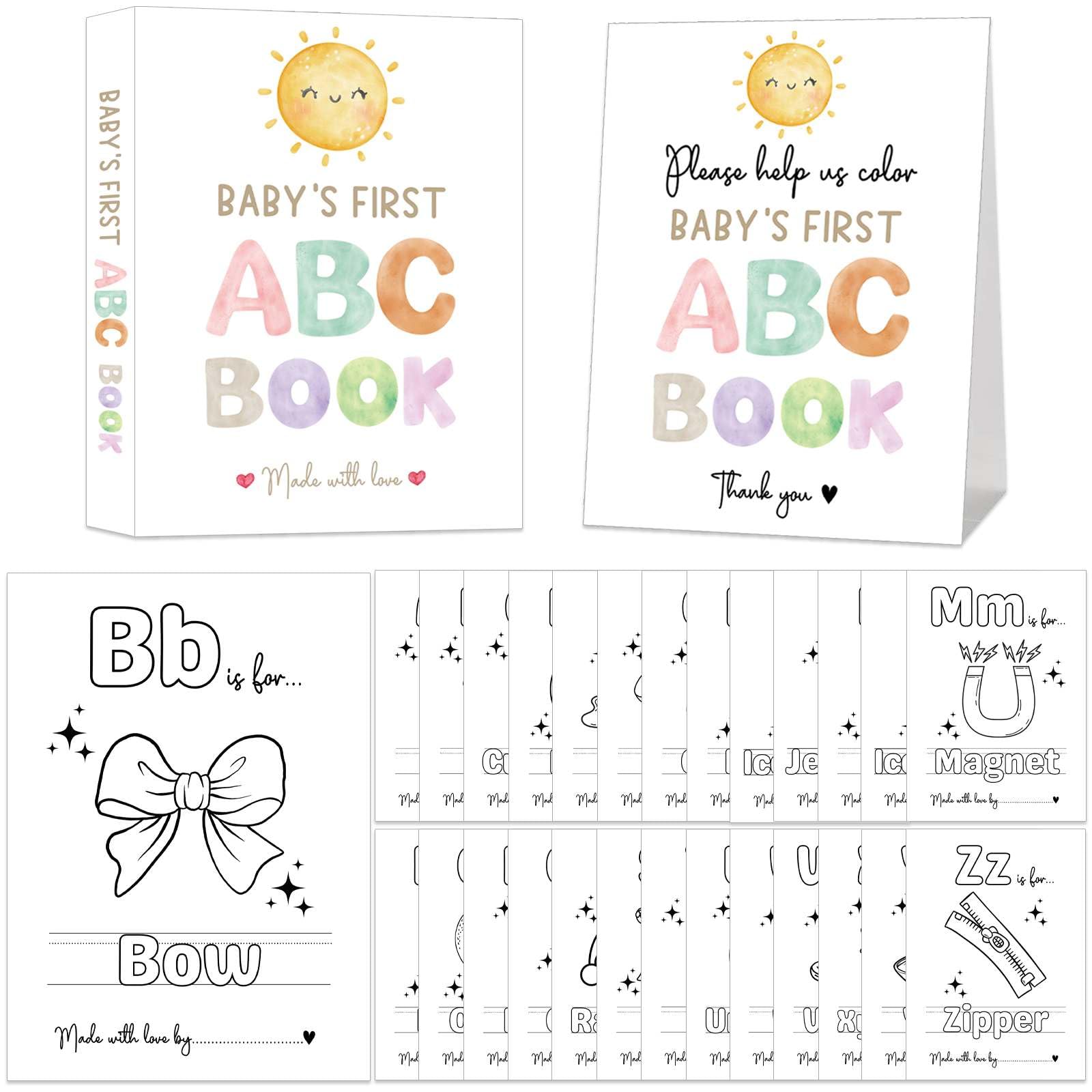 hongpar Baby's First ABC Book Baby Shower Activity - party games and activities | Mubboo