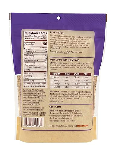 Miniatura 2 de Bobs Red Mill Cereal caliente de 8 granos sin gluten 25 onzas paquete de 3
