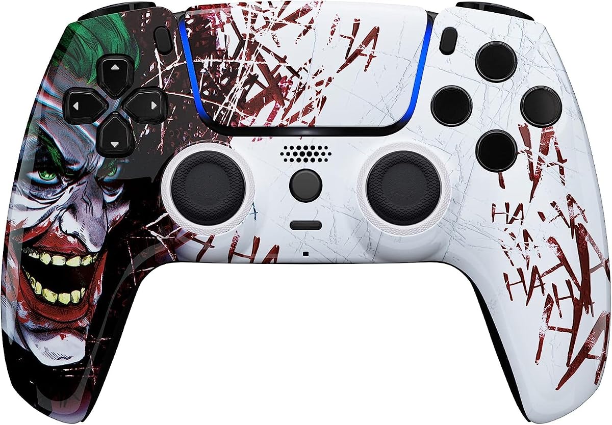 Custom Controllerzz Custom Wireless Controller Compatible with PS5 - Multiple Designs Available (Jokester)