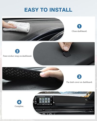 Miniatura 7 de FIILINES Cubierta para salpicadero compatible con Honda CR-V CRV 2023 2024 Cubierta de tablero 2023 2024 Accesorios CRV Protector de malla