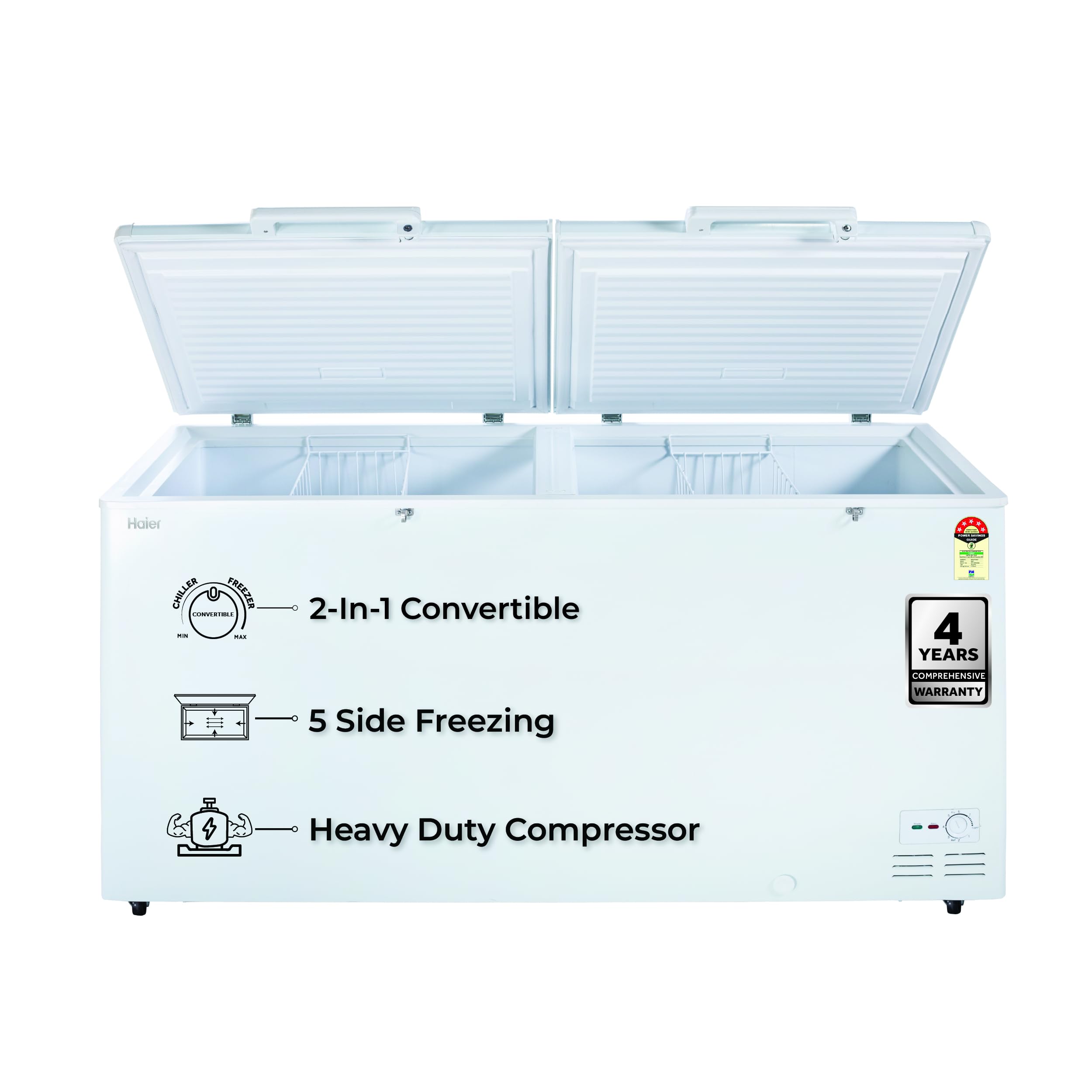 Haier HFC-788DM5 Double Door Convertible Deep Freezer