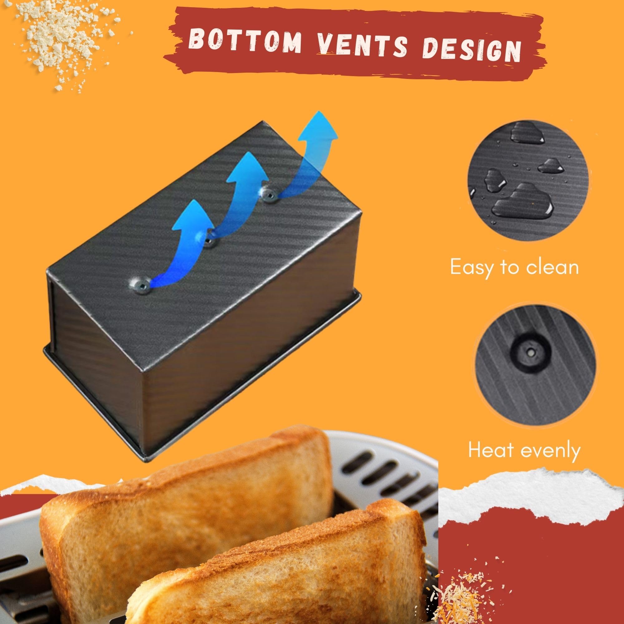 Moule à Pain De Mie Avec Couvercle, Poids De Pâte 800 G