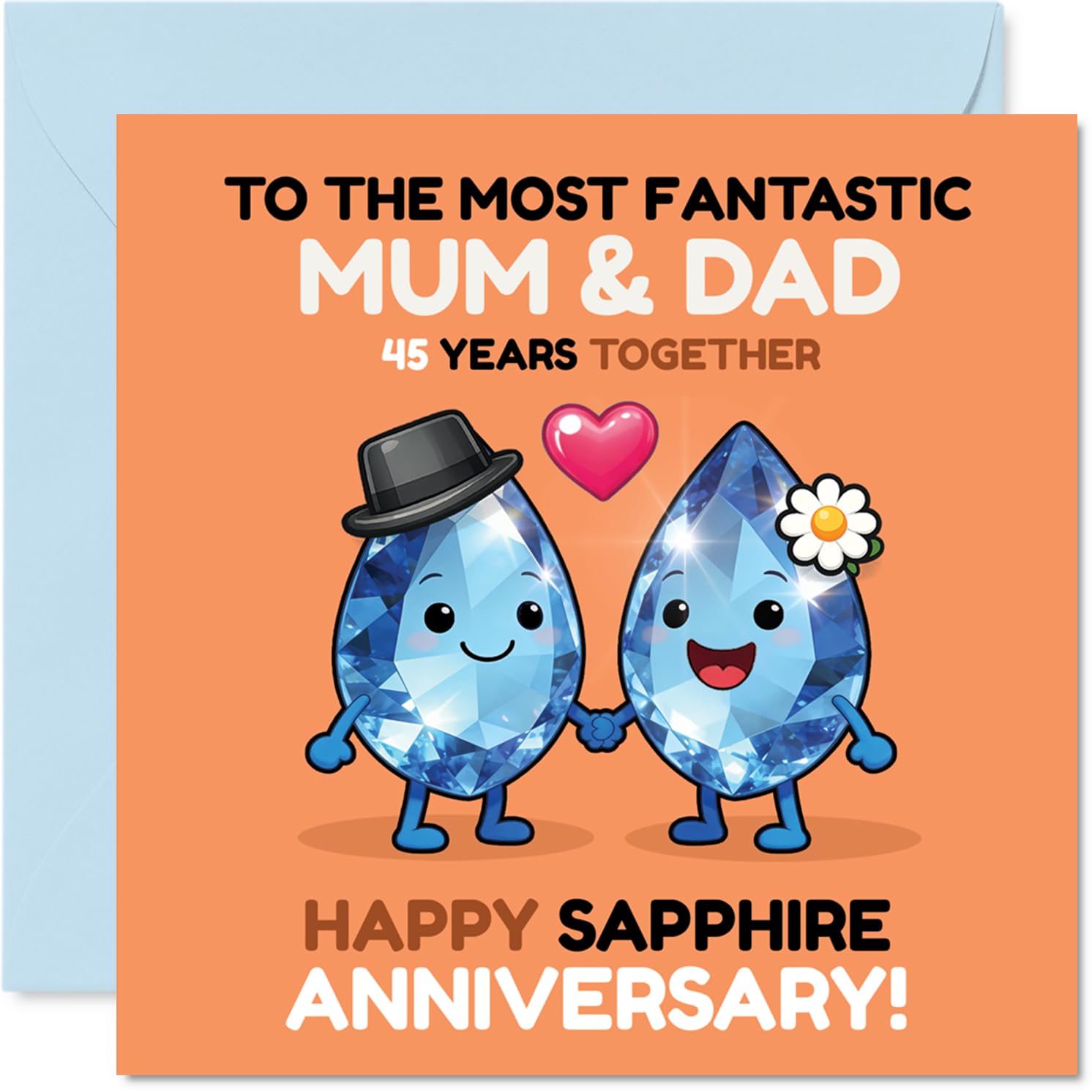 Milestone 45th Anniversary Card for Mum & Dad