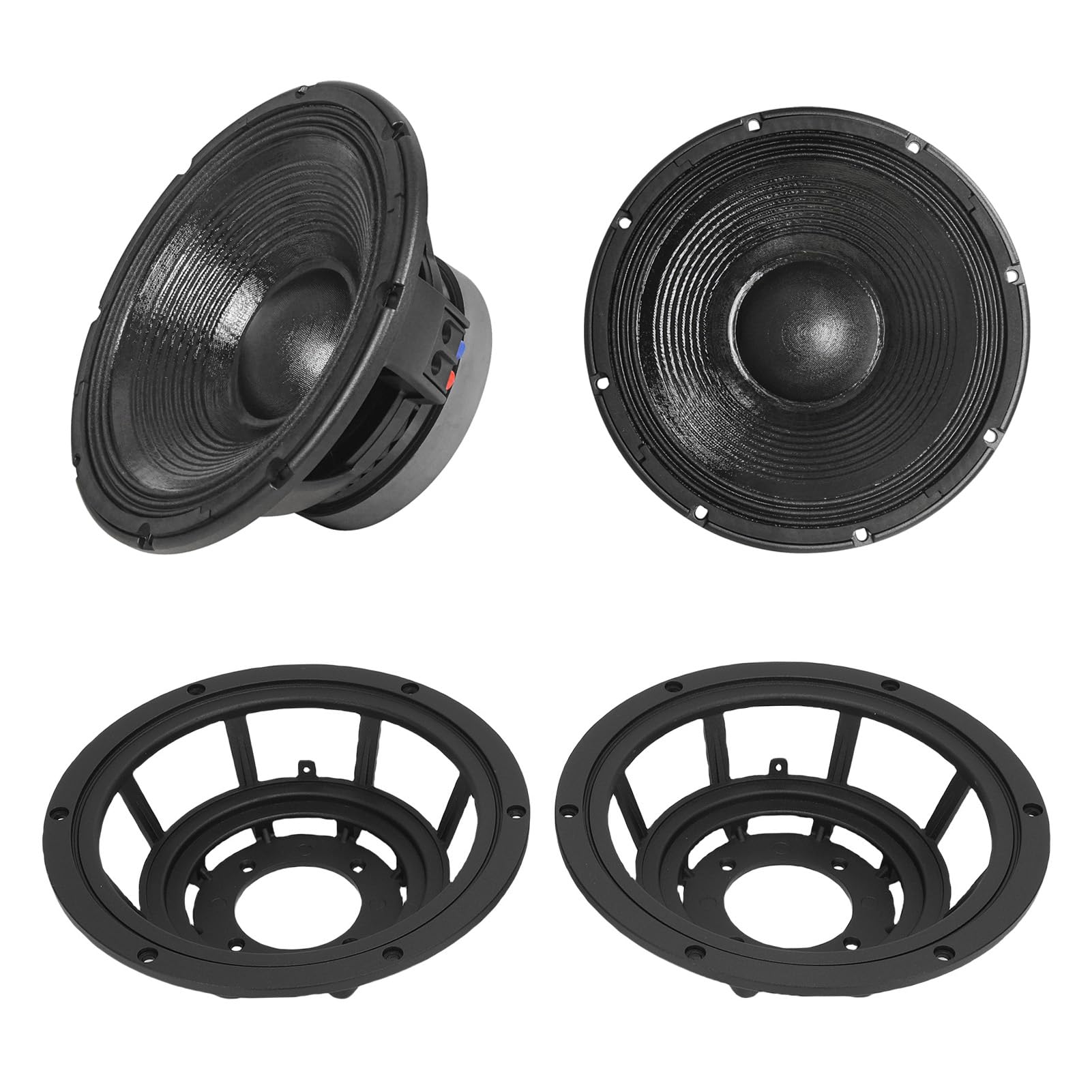 Ejoyous 2 Stück Lautsprecher-Beckenrahmen aus Gegossenem Aluminium, Woofer-Körbe, 223 Mm Außendurchmesser, 63 Mm Höhe, Rostfreie Lautsprecher-Reparaturteile für DIY-Subwoofer, PA-DJ