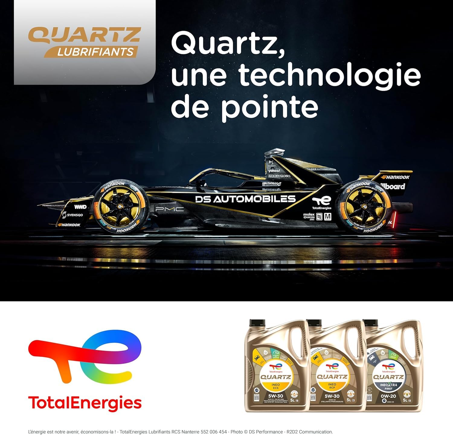 TotalEnergies Olio Motore Sintetico Quartz INEO RCP 5W-30, per Motori Diesel e Benzina Stellantis, 10 Litri: 2 bottiglie da 5L