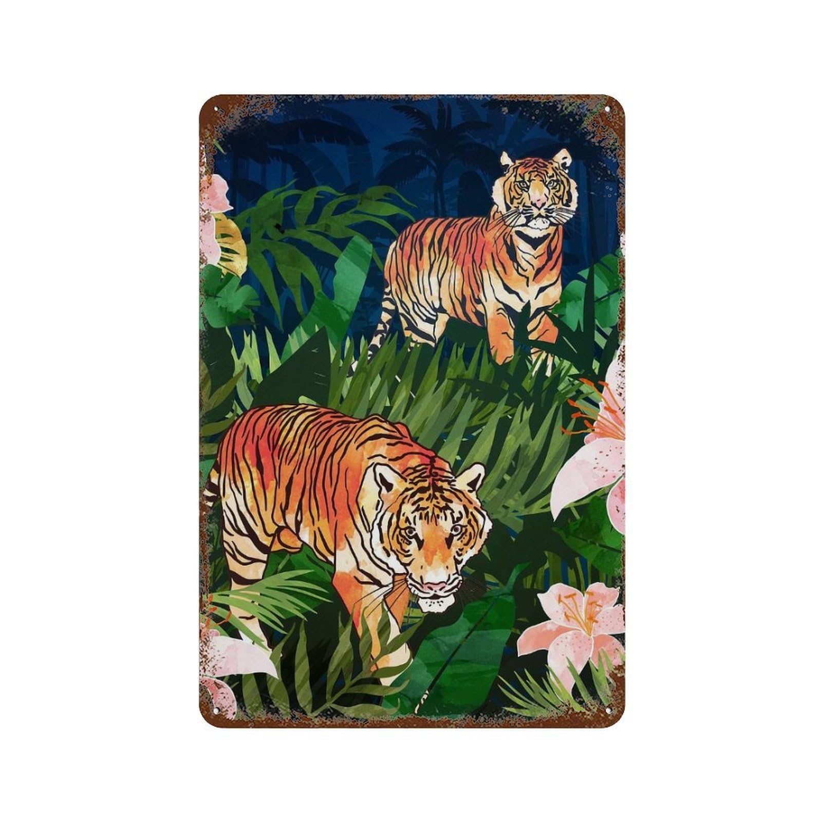 Tiger Dream Retro Metal Sign 11.8"x7.9", for Bistro, Counter And Cafe Decor, Rustic Home Decor