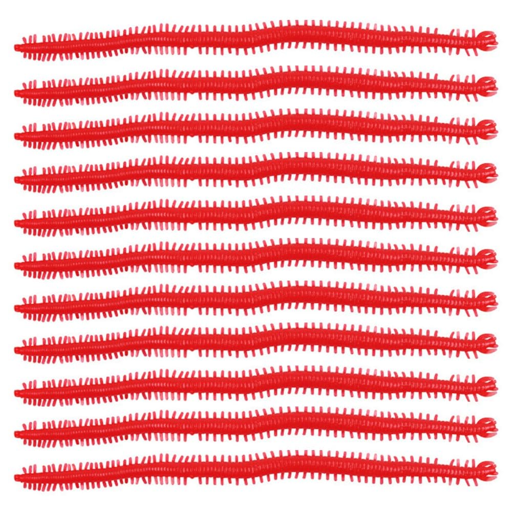 20pcs Soft Fishing Lures Fishing Worms, Plastic Simulation Earthworm Artificial Worm Baits 13cm/5.1in for Bass, Cod, Sole Freshwater Saltwater Fishing