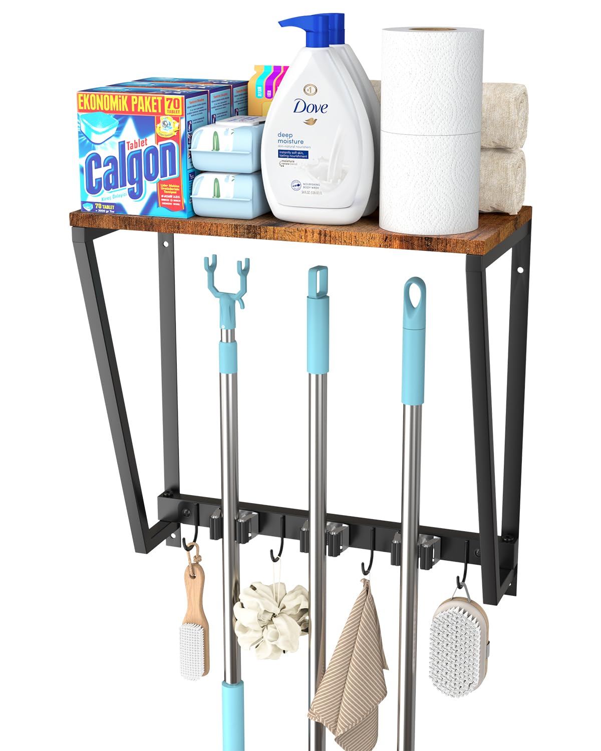 Rangement de garage et buanderie : support mural pour balais et outils