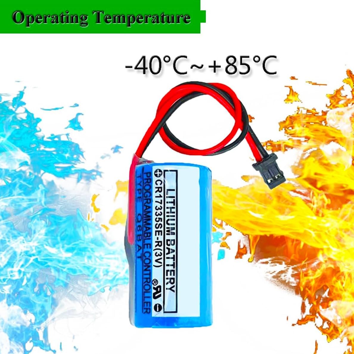5-Pack Q6BAT CR17335SE-R 3V Lithium Battery for QNS System CR17335SE-R Battery, 1800mah