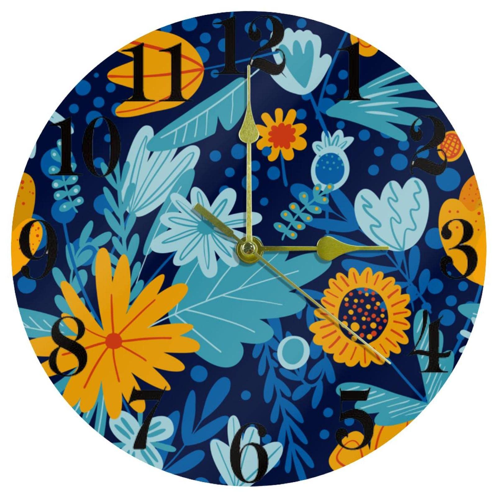 Horloge murale tropicale ronde pour égayer la décoration de la cuisine ou du salon