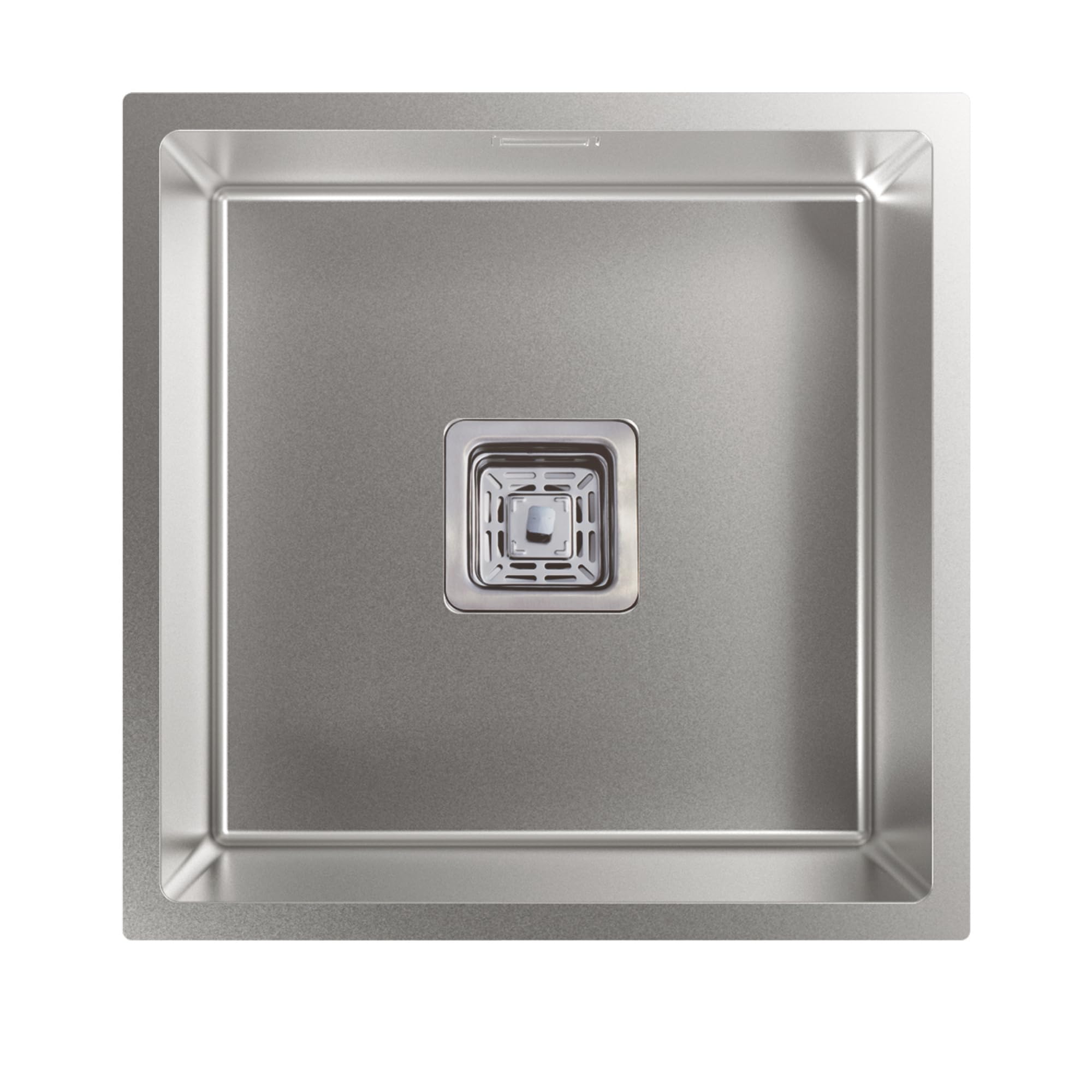 Cata Cb 40-40 R10 Spüle 44X44 Cm Quadratische Wanne Mit Radius 1 Cm, Dicke 0,12 Cm Und Tiefe 20 Cm Edelstahlmaterial Installation In Möbeln 50 Cm