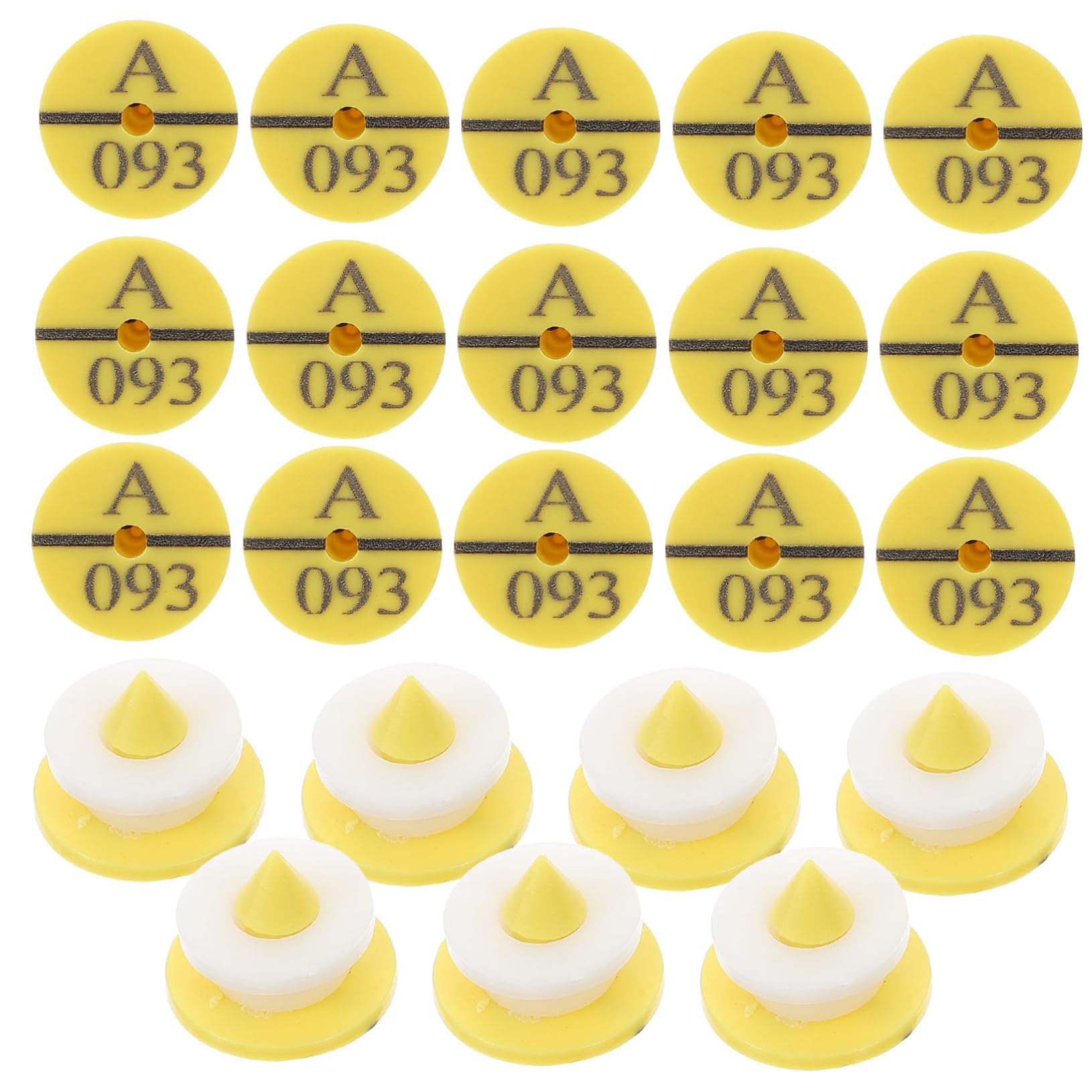YARNOW 5 Ensembles Étiquettes D'Oreille De Lapin Étiquettes Anti-Mouches Pour Bovins Étiquettes D'Oreille Pour Vaches Étiquettes D'Identification Pour Bovins 50 pièces * 5
