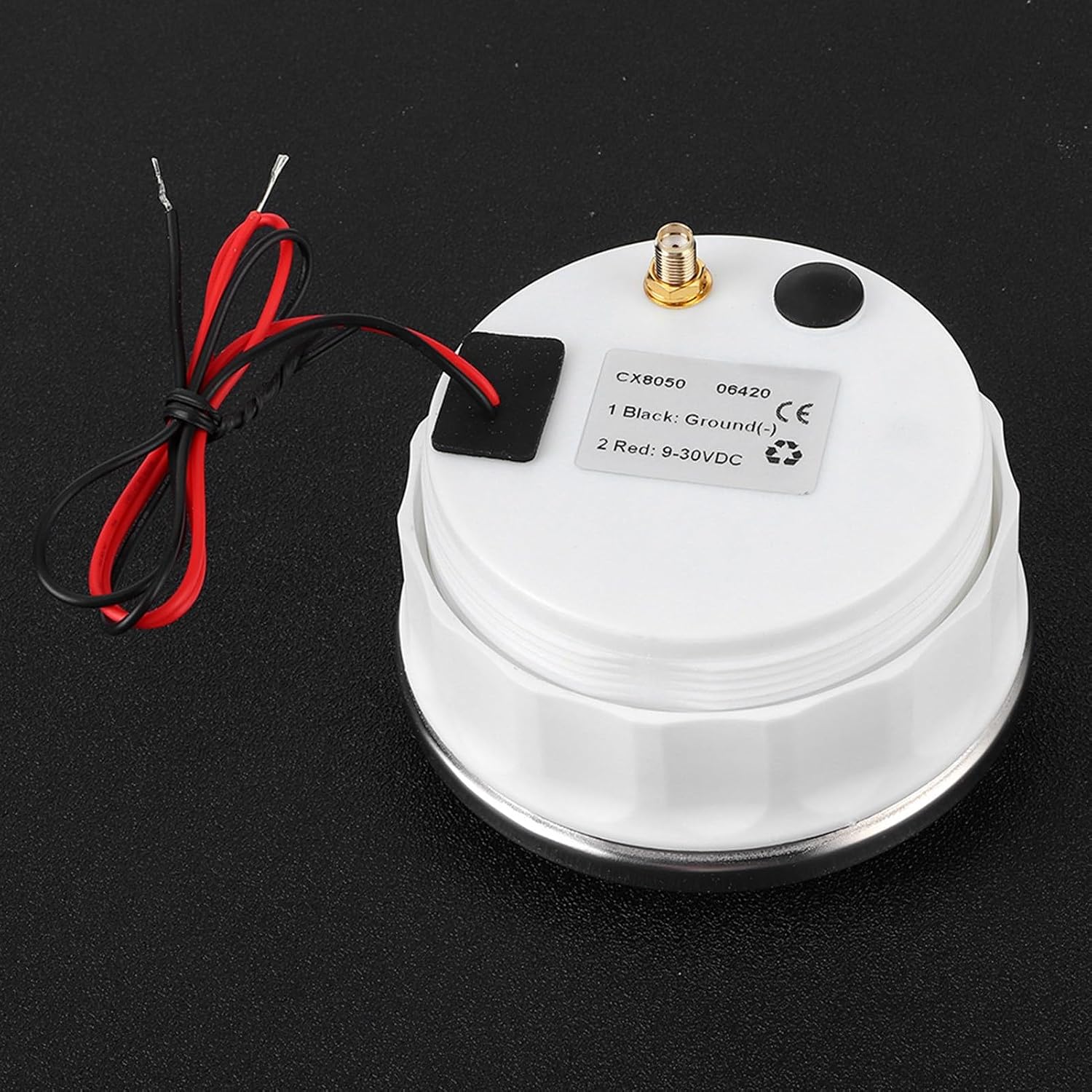 Dioche Boat Speedometer Kit 85mm Speedometer GPS Car Boat Engineer Stainless Waterproofing Digital Gauges for Accurate Speed Measurement (Dial White)