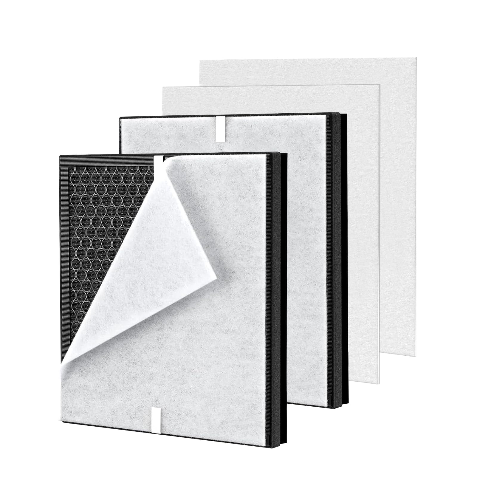 Photo 1 of 2Pack PR1 Air Filter Replacement Compatible with MOOKA PR1 Air Purifier for Home Large Room up to 2200sq.ft, Includes 4pcs Washable air Filters, Traps Pet Hair Dust Dander
