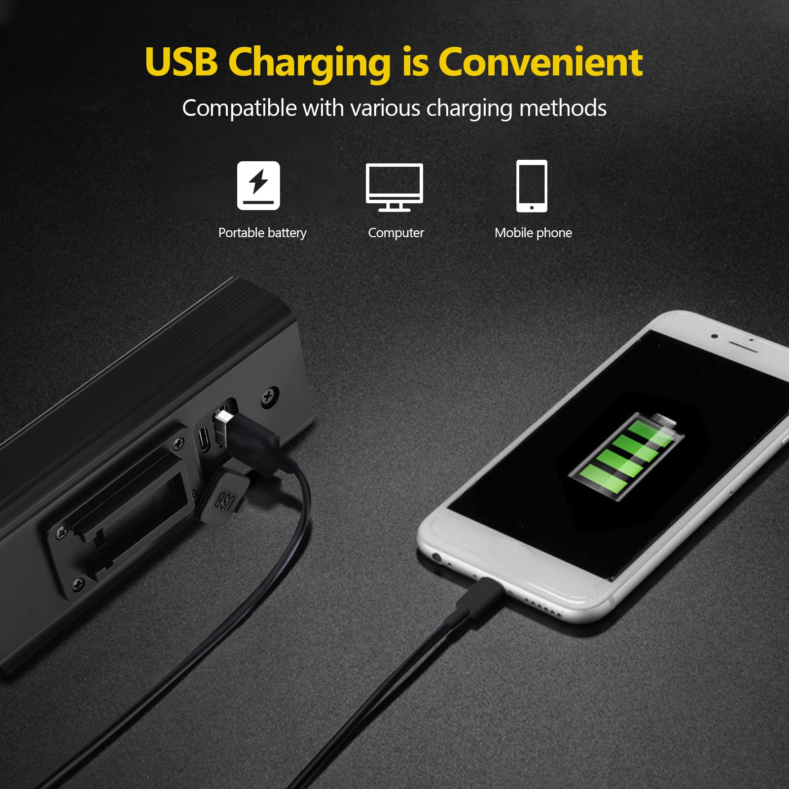Towwoo Luci Bicicletta Set, 9600 mAh 8000 Lumen Luci Bicicletta LED, Impermeabile IXP6, Luci Bici Anteriori e Fanale Posteriore USB Ricaricabili per Biciclette Strada e Montagna