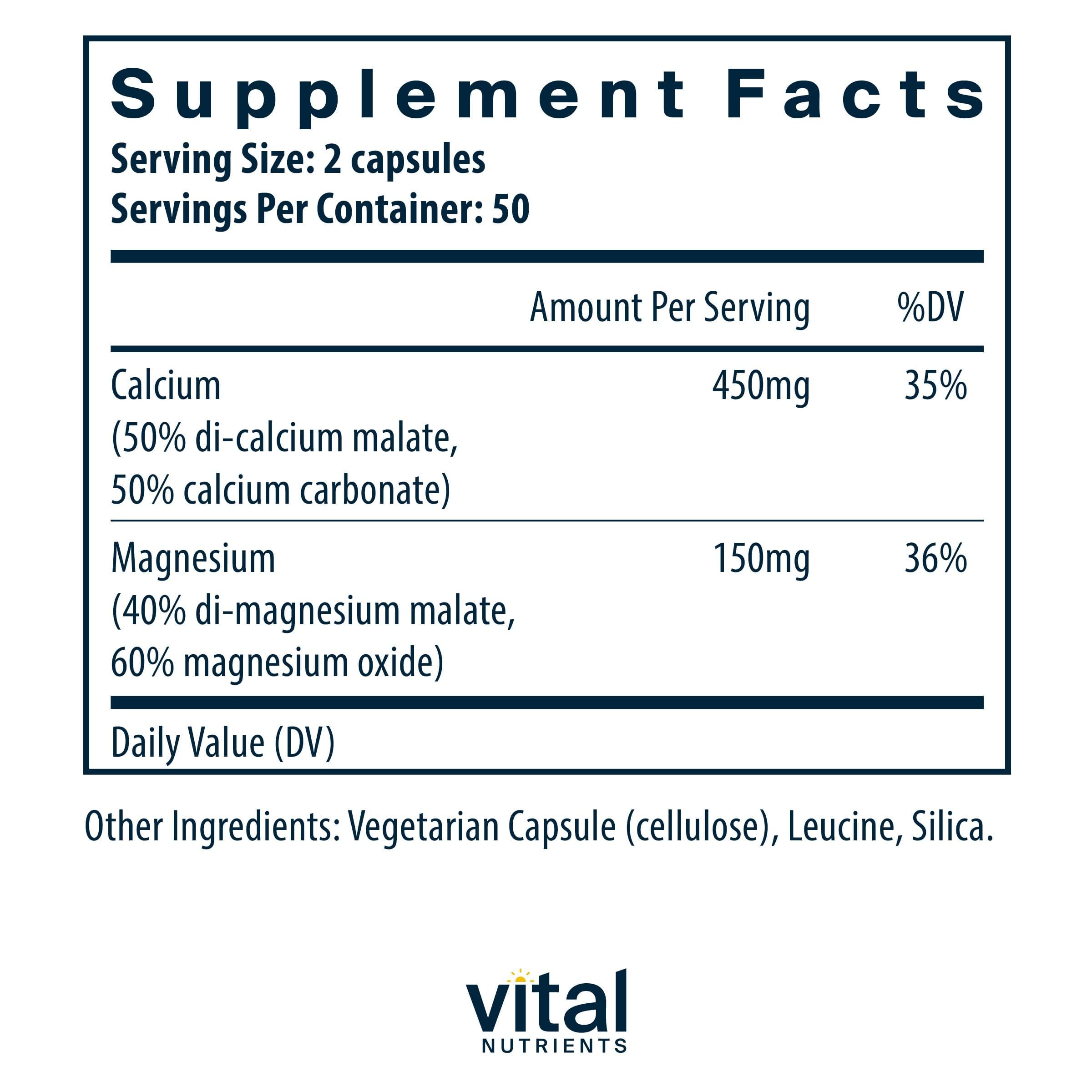 Vital Nutrients Calcium & Magnesium, 100 Capsules — Amazon image 2