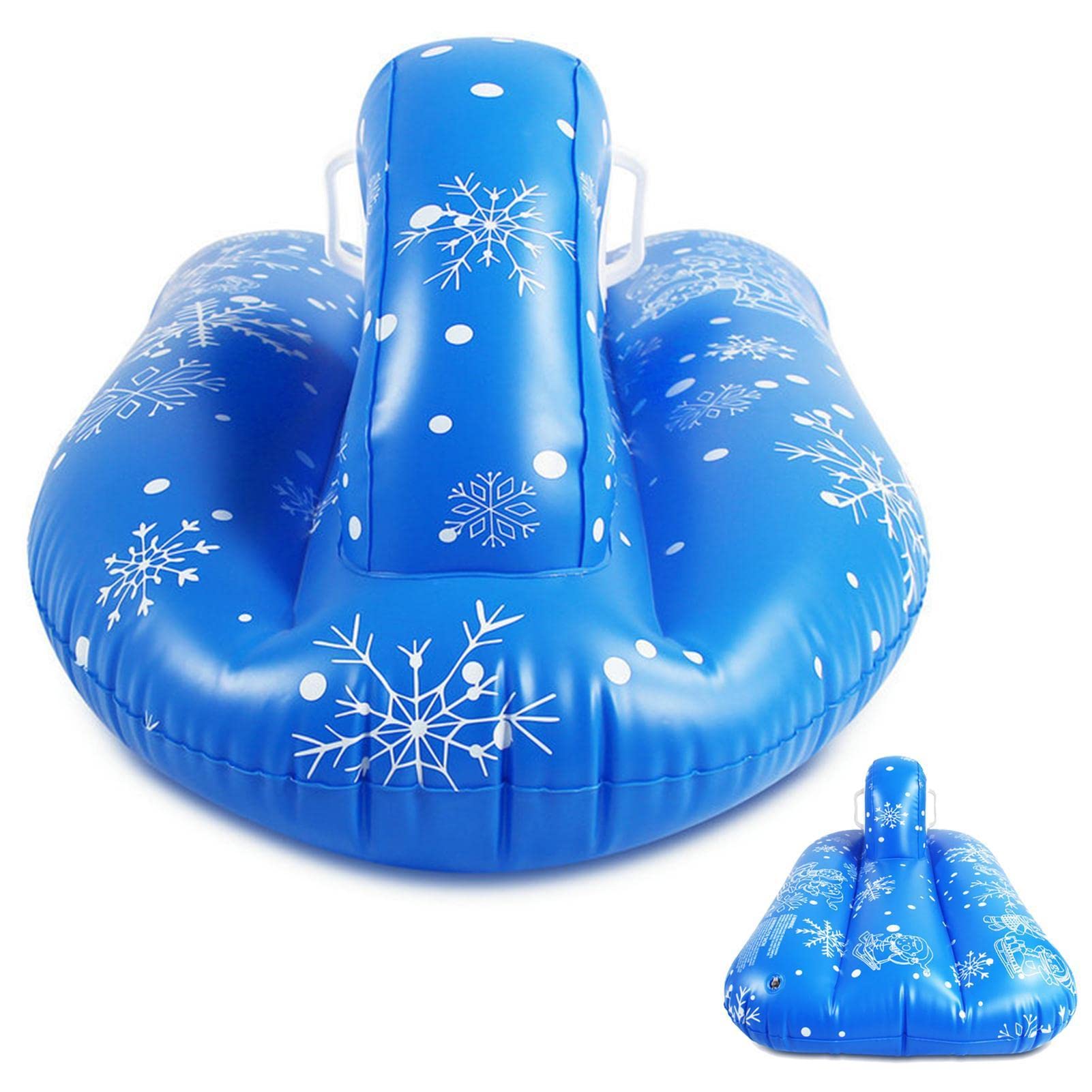 YJYQ Tube De Luge Gonflable - Traîneau Gonflable De 47 Pouces Avec Poignées Et Fond épais | Tube De Neige En PVC Résistant Au Froid Pour Enfants Adultes Hiver Jouets Amusants En