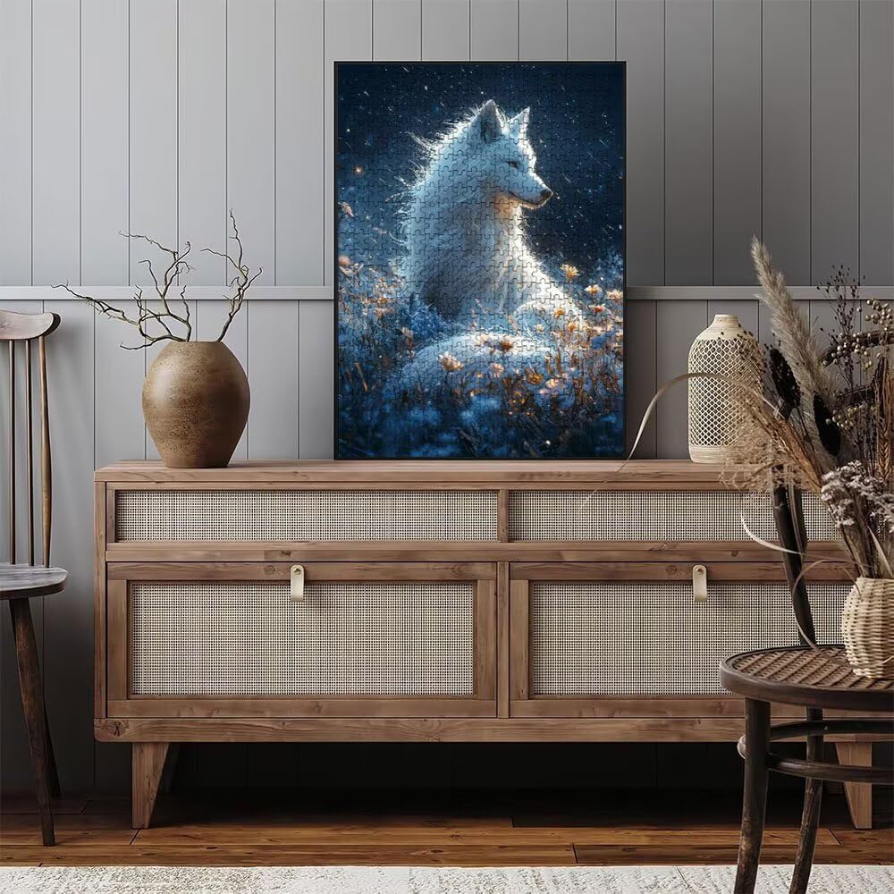 Puzzle 4000 elementów, wilk meteor puzzle dla dorosłych 4000, drewniane puzzle, klasyczne gry edukacyjne, niemożliwe wyzwanie, gry i zajęcia rodzinne, prezent kreatywny DX0YL1551