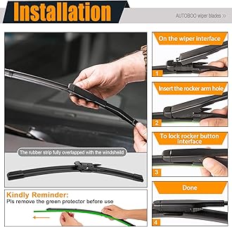 AUTOBOO Replacement For 2013-2020 Ford Escape Edge Focus 28"+28" Pinch Tab Windshield Wiper Blade Set-Factory OE Style