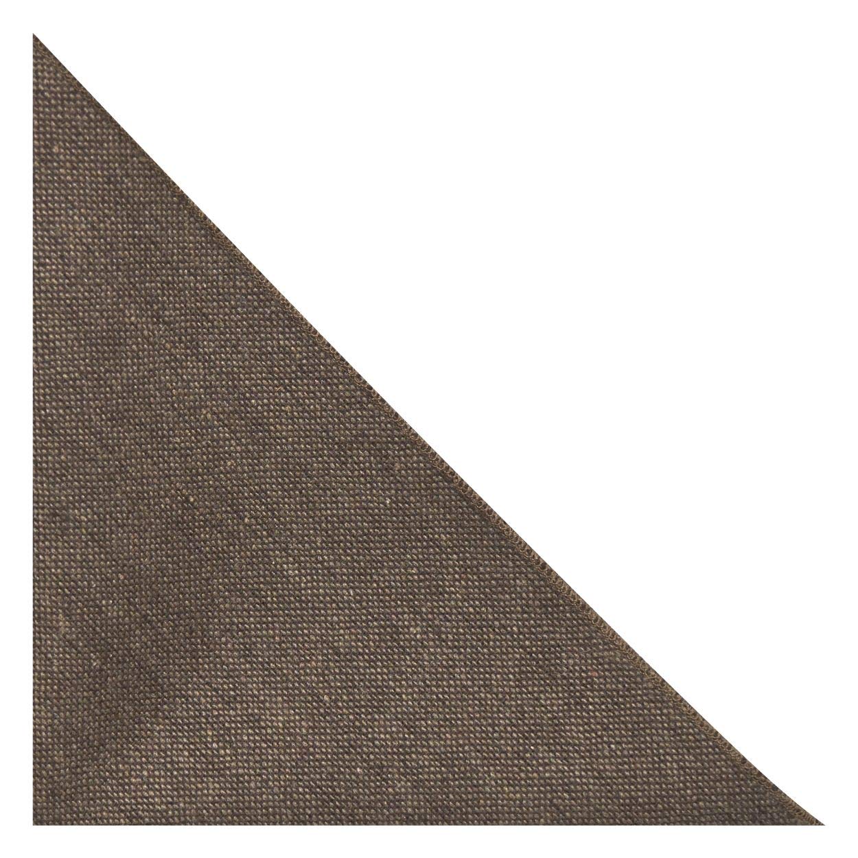 King & Priory Highland Weave Hessian Brown Pocket Square, Handkerchief