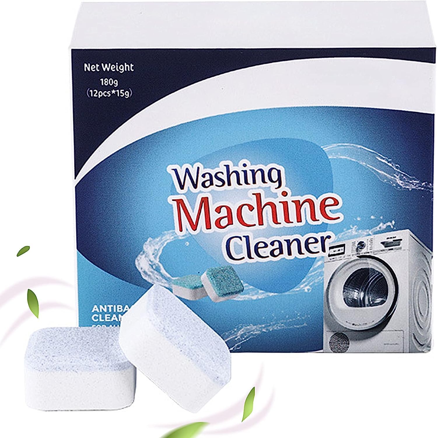 Ganbaro Washing Machine Cleaner Tablets, 12 Solid Deep Cleaning Tablet, Washing