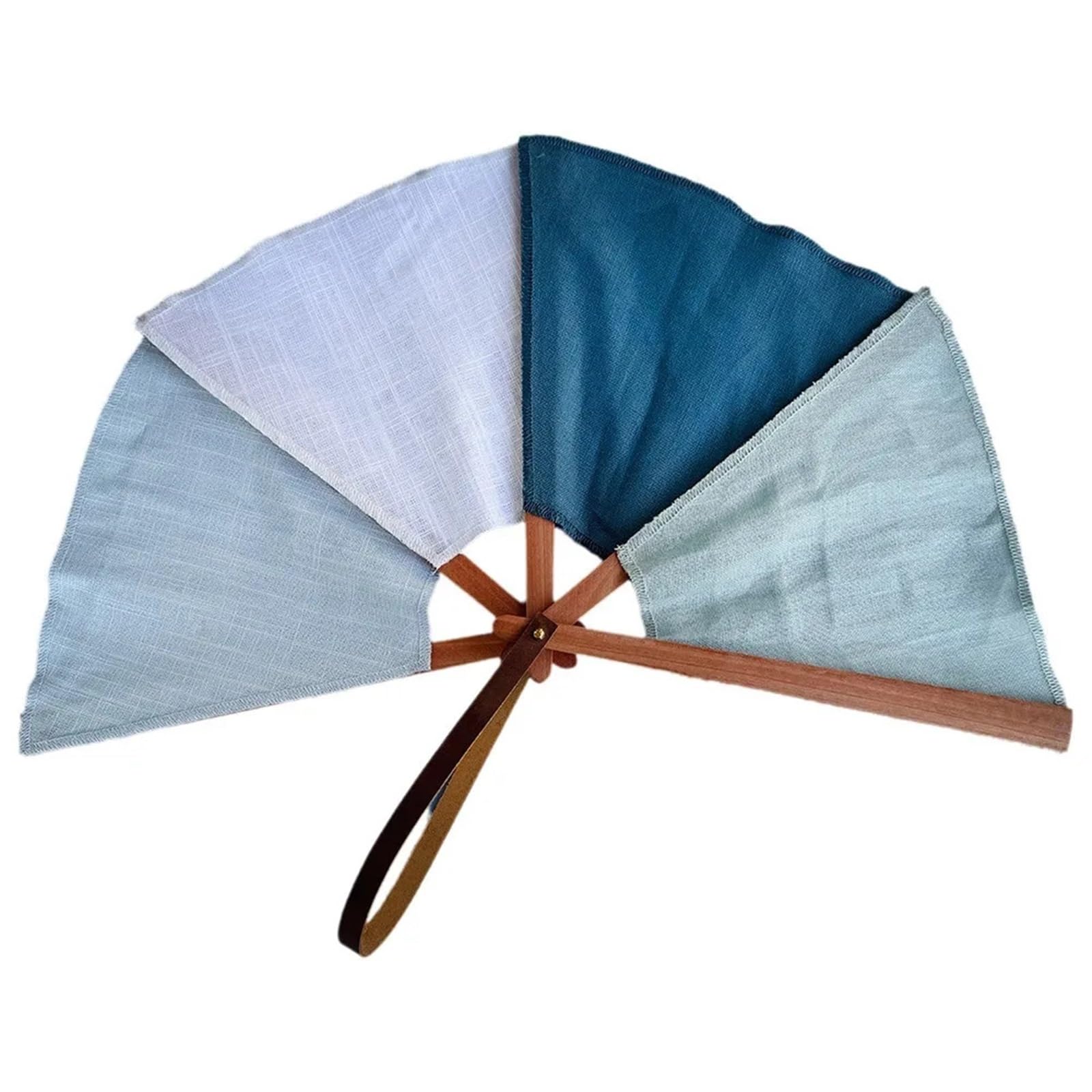 Éventail vintage en tissu brodé pour décoration murale et fraîcheur d'été