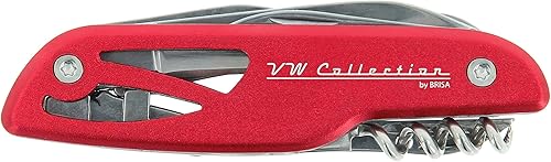 BRISA VW Collection - Cuchillo de bolsillo multifuncional 3D Volkswagen, archivo, tijeras, abrebotellas y latas