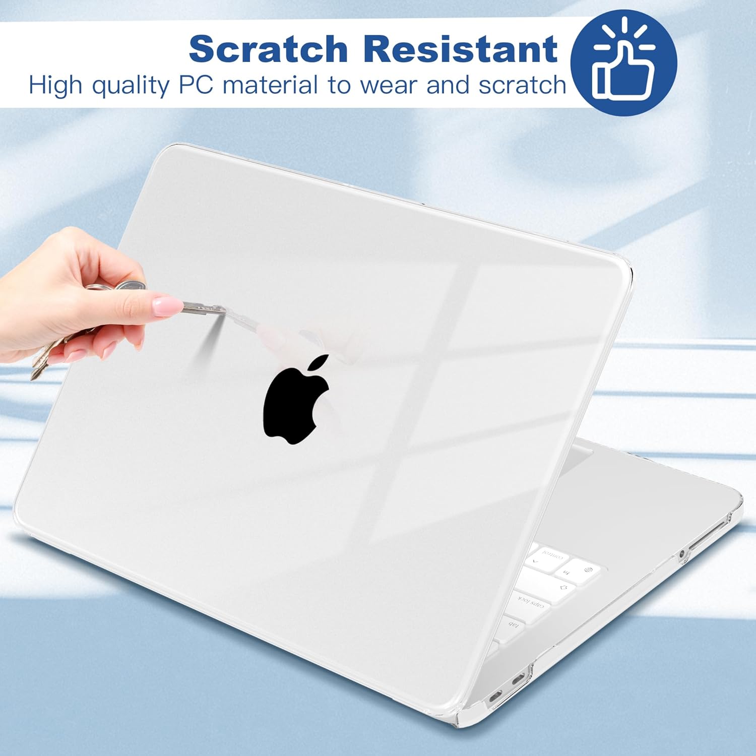 Compatible with MacBook Neo 13 inch Case 2026, Plastic Hard Shell Case & Keyboard Cover & Screen Protector & USB C to USB 3.0 Adapter, Crystal Clear