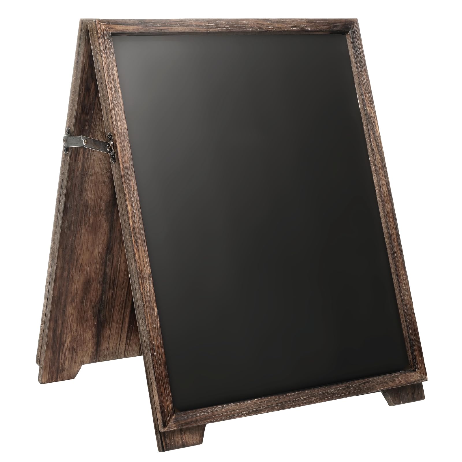 Excello Global Products Pizarra de madera con marco en A de 13 x 17 pulgadas, superficie magnética de doble cara, ideal para mostradores y mesas.