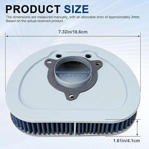 Miniatura 3 de 2963308 HD1508 Ultra Classic Limpiador de filtro de aire para Harley Davidson Street Glide 2008-2013, Electra Glide, Road King, Road Glide Custom,