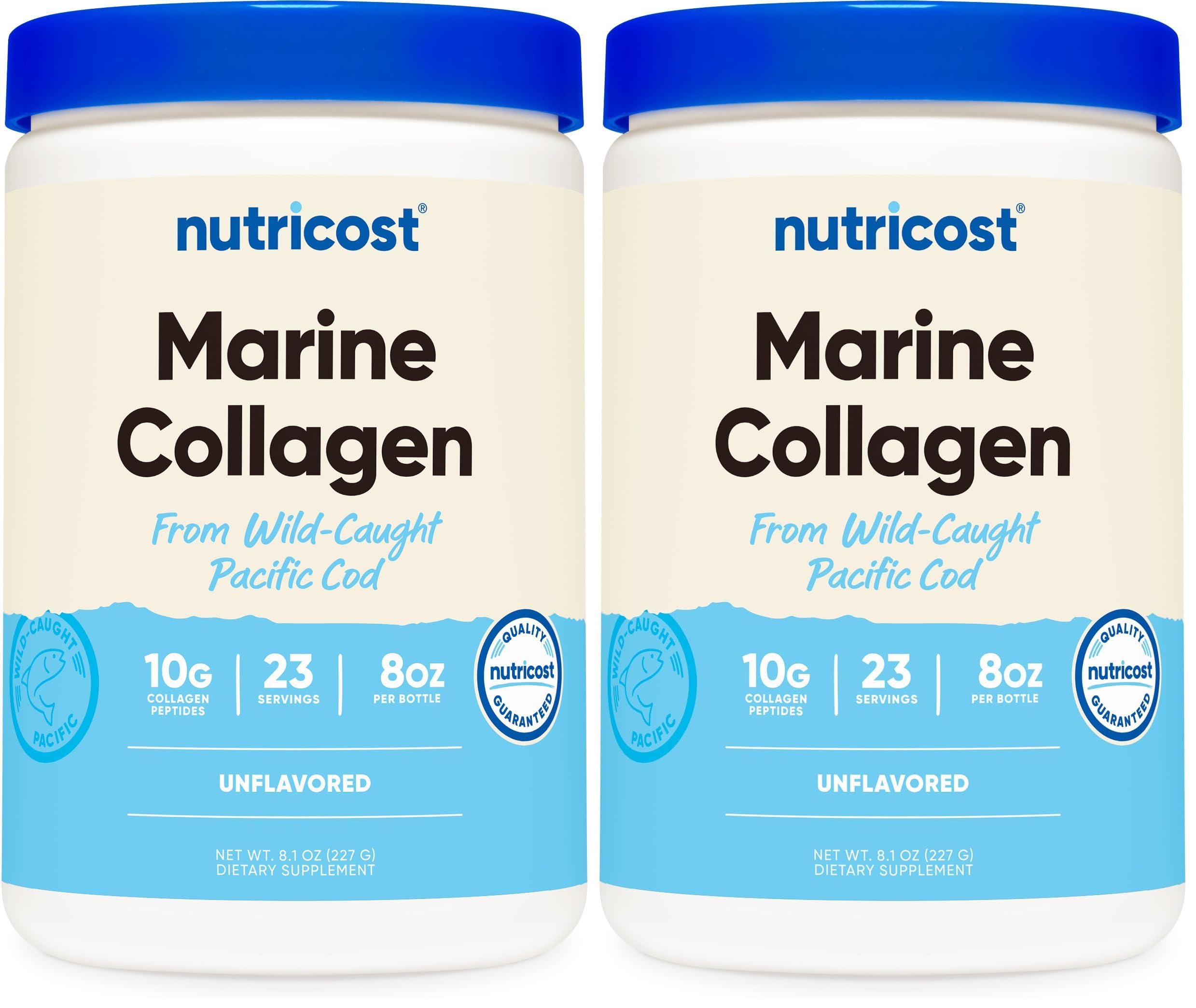 Nutricost Marine Collagen Powder Wild Caught Fish (8 oz) 23 Servings (Pack of 2) 8.1 Ounce (Pack of 2)
