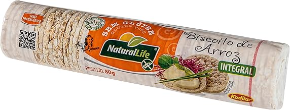 Biscoito de Arroz Integral Mini Natural Life - Sem Glúten - Vegano - 80g