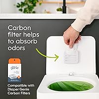 Vista 8 de Contenedor de compost de cocina, de acero inoxidable plateado, grande, 3.6 galones, compostaje sin olor para interiores, manos libres, piezas