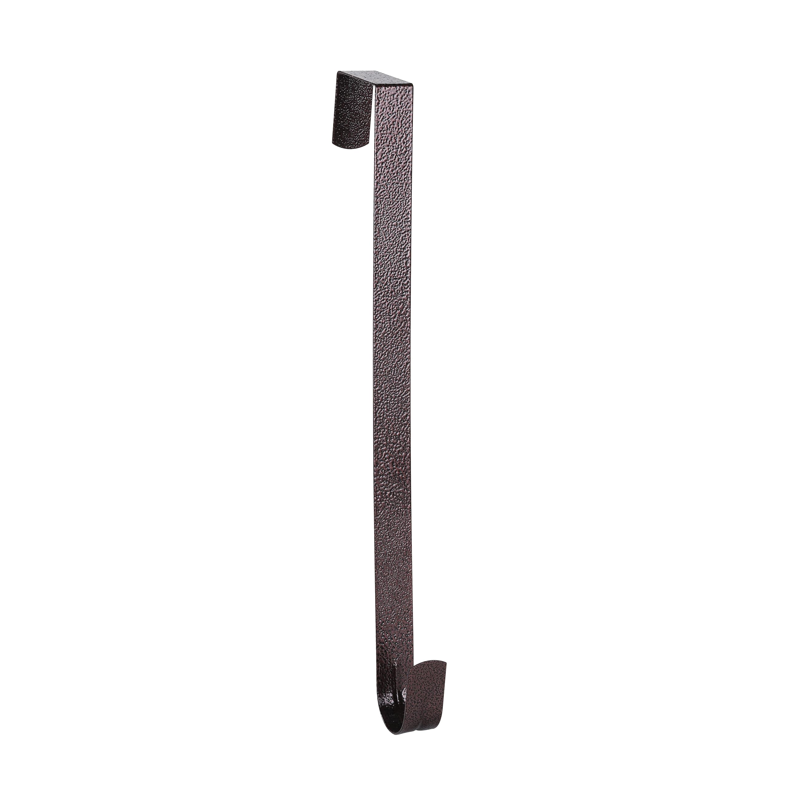 Sattiyrch 15" Wreath Hanger for Front Door,Sturdy Steel Wreath Door Hanger,Over The Door Hanger Hook (Textured Brass,1)