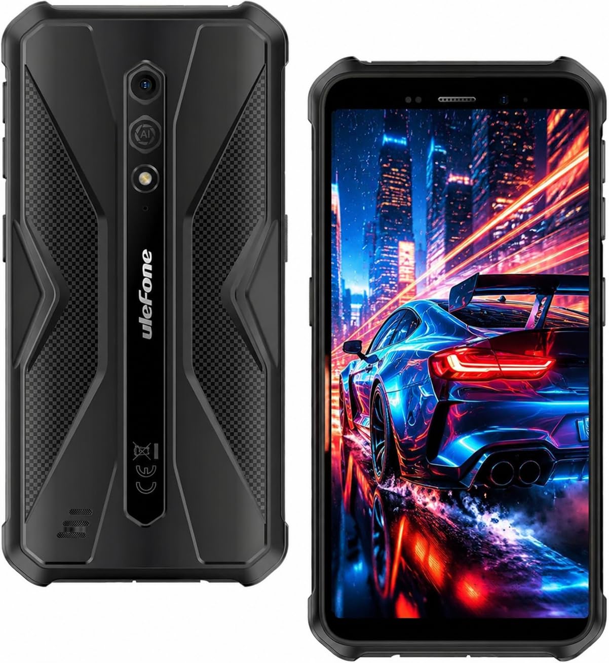 X12 Smartphone Rugged, Telefono Indistruttibile 6GB RAM + 32GB ROM, Display HD+ da 5,45", Fotocamera 13MP, IP68/IP69K Waterproof, Batteria 4860mAh, 4G Dual SIM/NFC/OTG/GPS, Nero