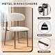 UVV Dining Chairs Set of 4, Metal Kitchen Chairs with Modern Fabric Upholstered for Dining Room, Beige Product Image 6