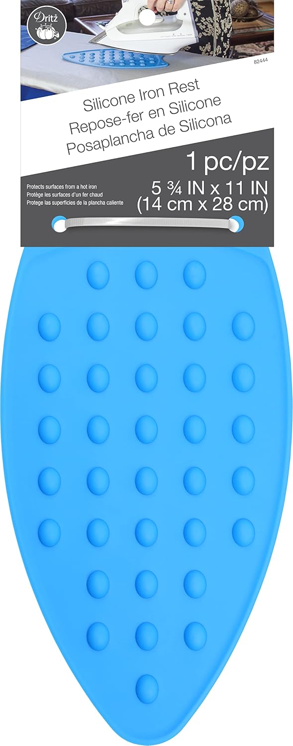 Dritz Clothing Care 82444 Silicone Iron Rest , Blue, 5-3/4" x 11" (14.6 cm x 27.9 cm)