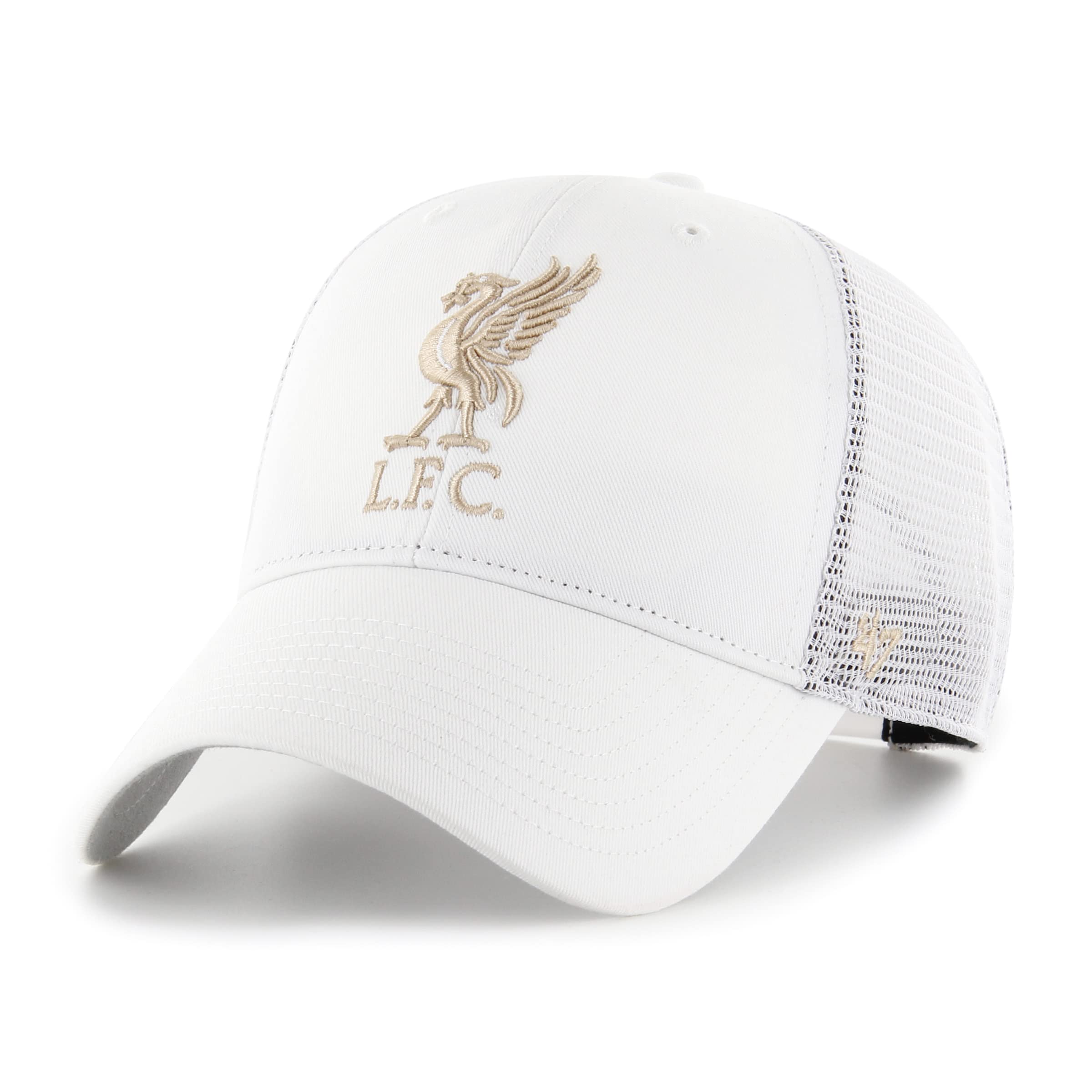 Unisex White 47 Brand Trucker Snapback Cap - Branson Fc Liverpool