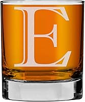 Vista 37 de Monograma grabado de cristal de whisky Rocks de 11 onzas (letra J), regalos de bourbon personalizados de la A-Z para hombres, día del padre, vidrio