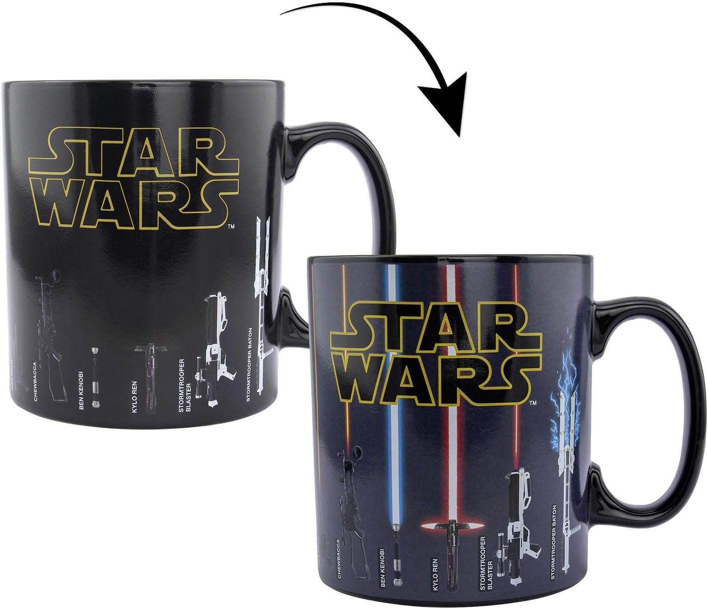 Paladone Star Wars Lightsabers Heat Changing Mug, X-Large : Amazon.com ...